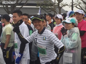 スタート直前までは雨でどうなることかと…