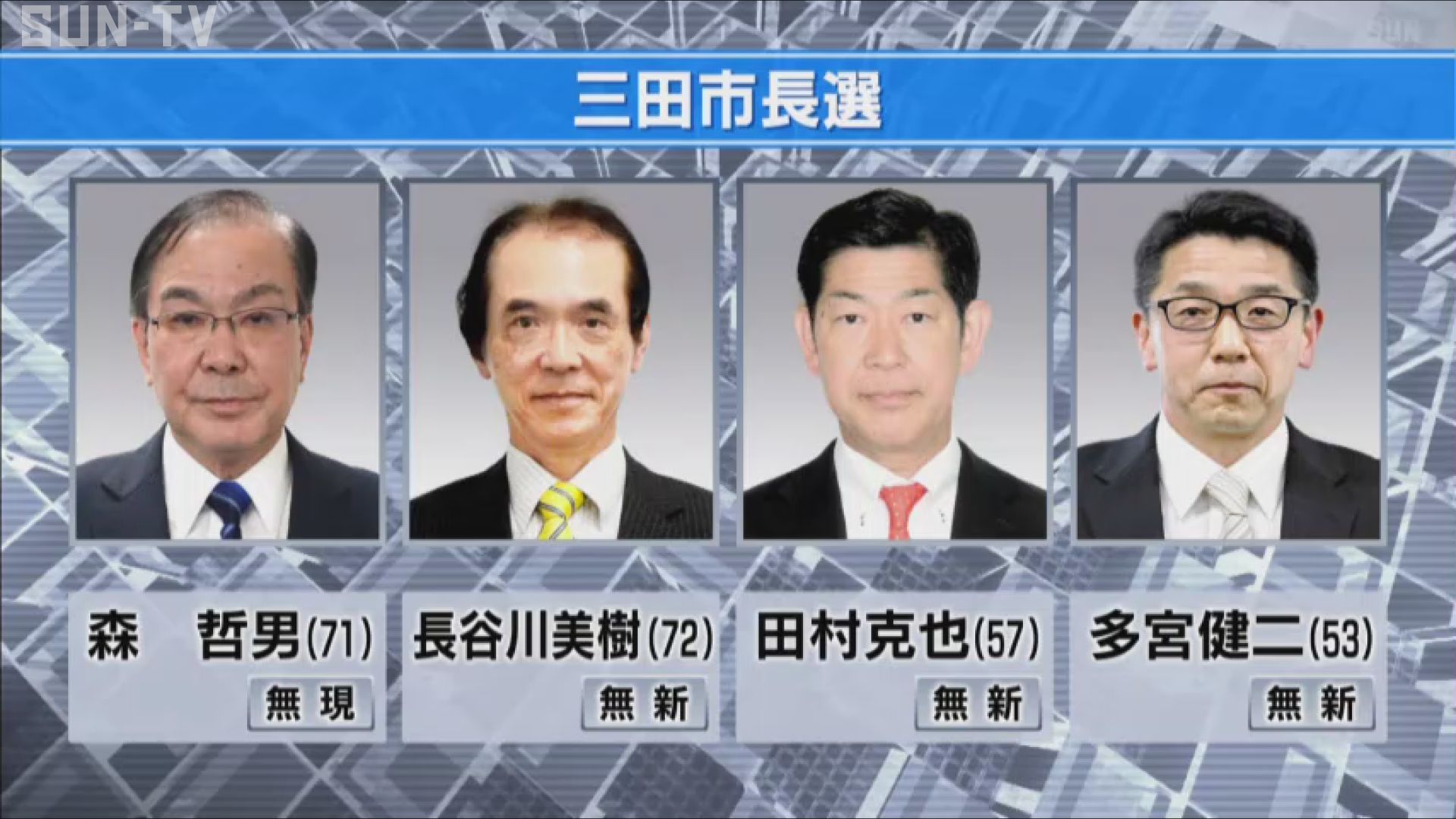 三田市長選告示 現職と新人3人が立候補 サンテレビニュース